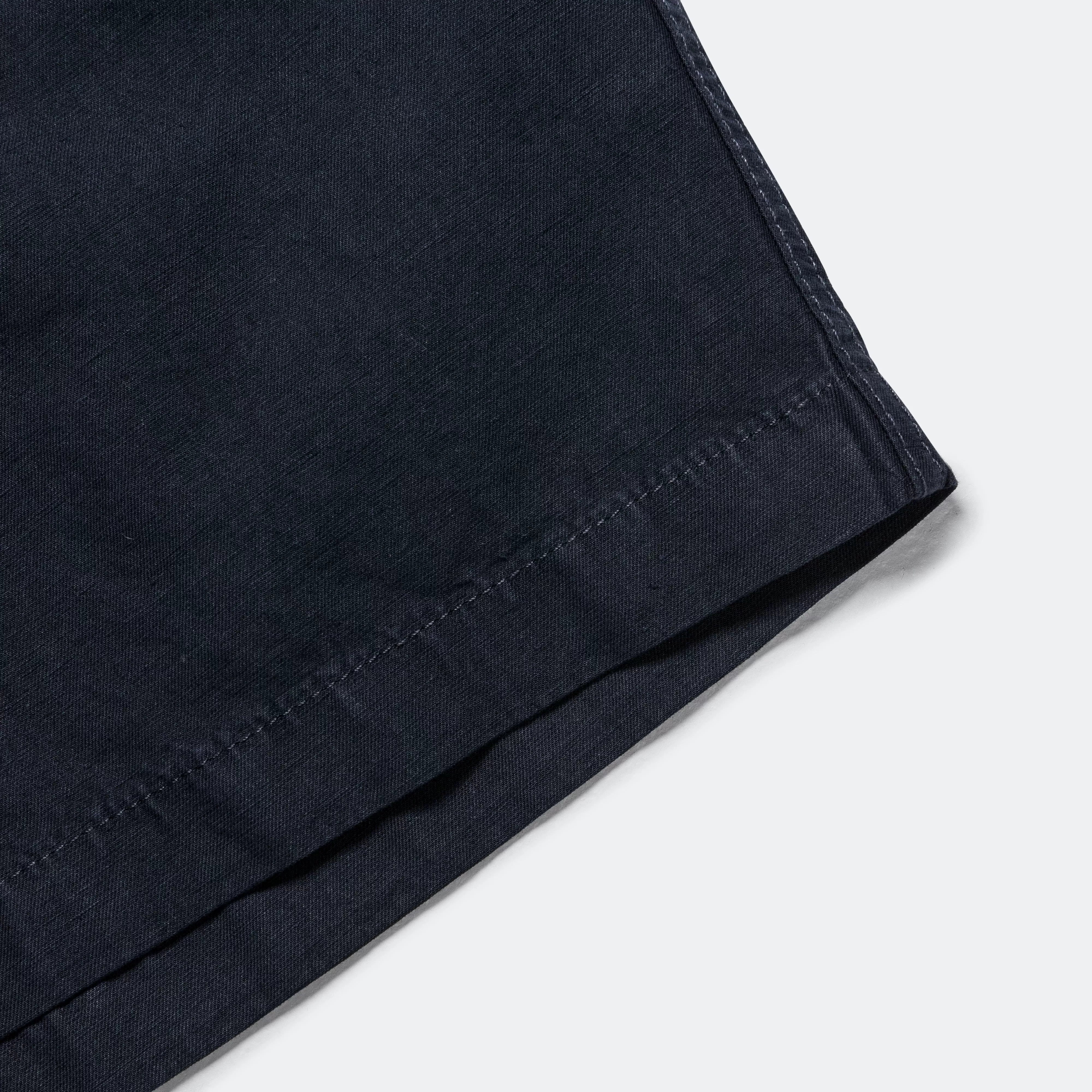 Ezra Relaxed Cotton Linen Short - Dark Navy