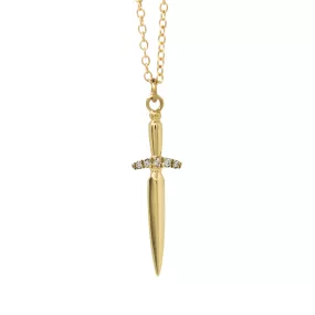 Fairy Dagger Necklace- 14k Yellow Gold