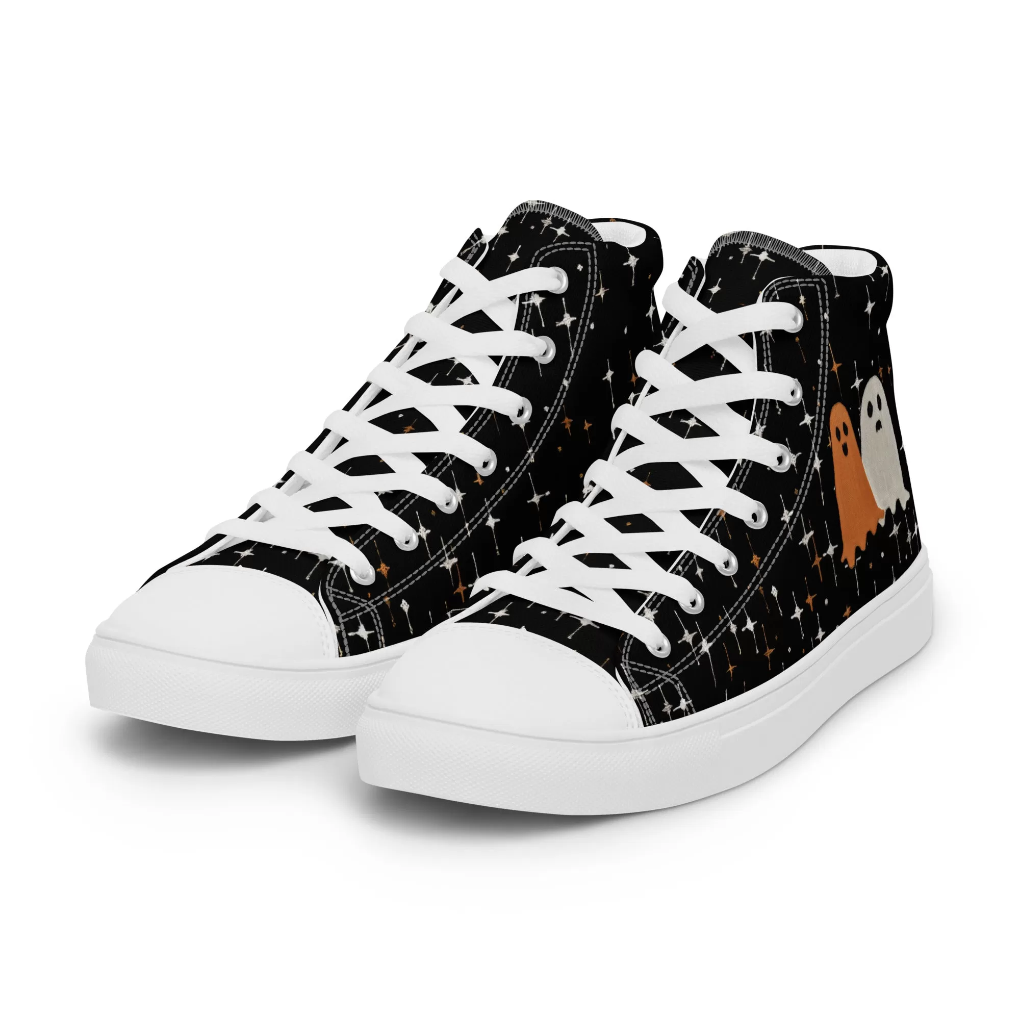 Ghost Besties Women’s High Top Shoes - Vegan Leisurewear Sneakers for women - Comfortable Goth Trainers - Witchy Grunge Accessories