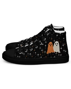 Ghost Besties Women’s High Top Shoes - Vegan Leisurewear Sneakers for women - Comfortable Goth Trainers - Witchy Grunge Accessories