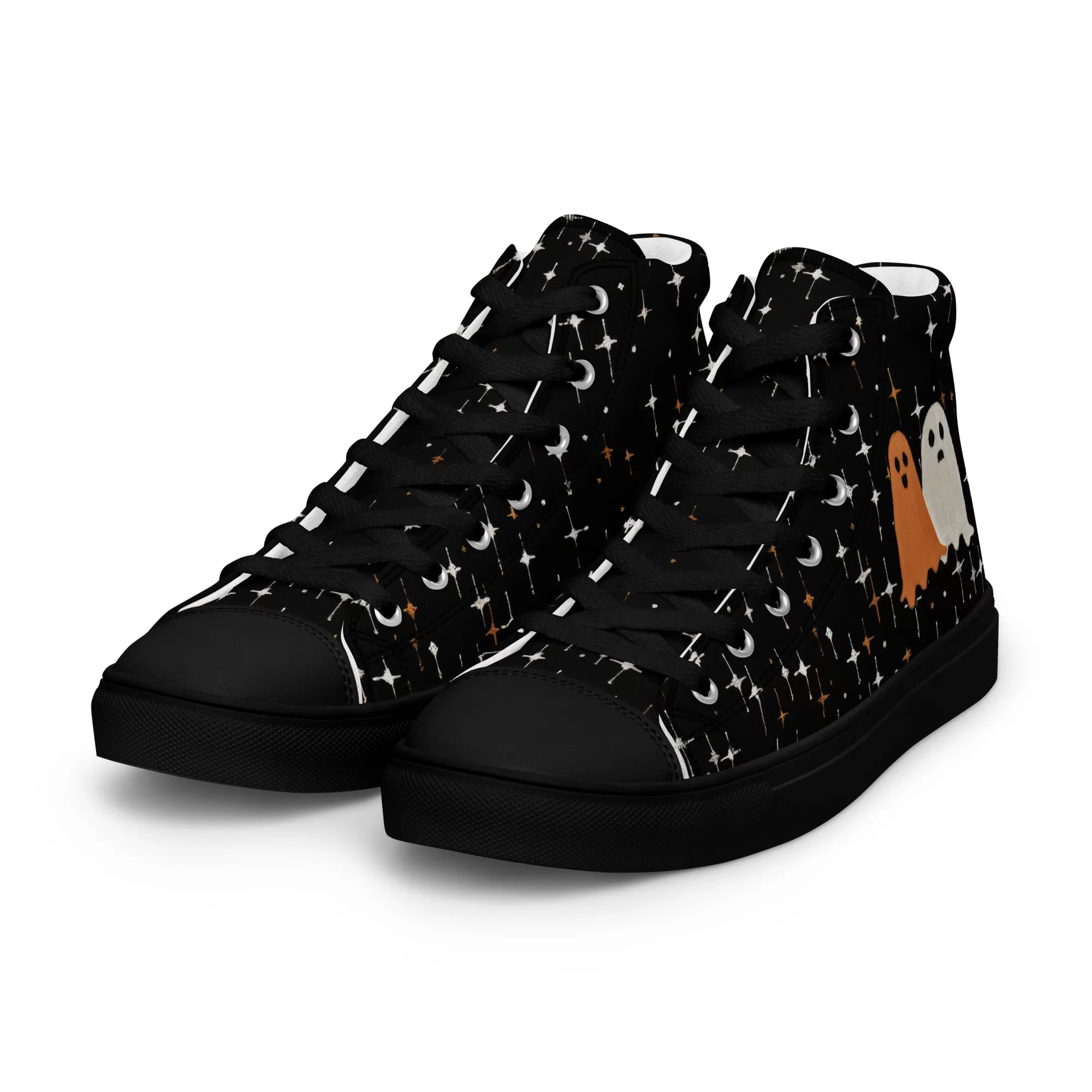 Ghost Besties Women’s High Top Shoes - Vegan Leisurewear Sneakers for women - Comfortable Goth Trainers - Witchy Grunge Accessories