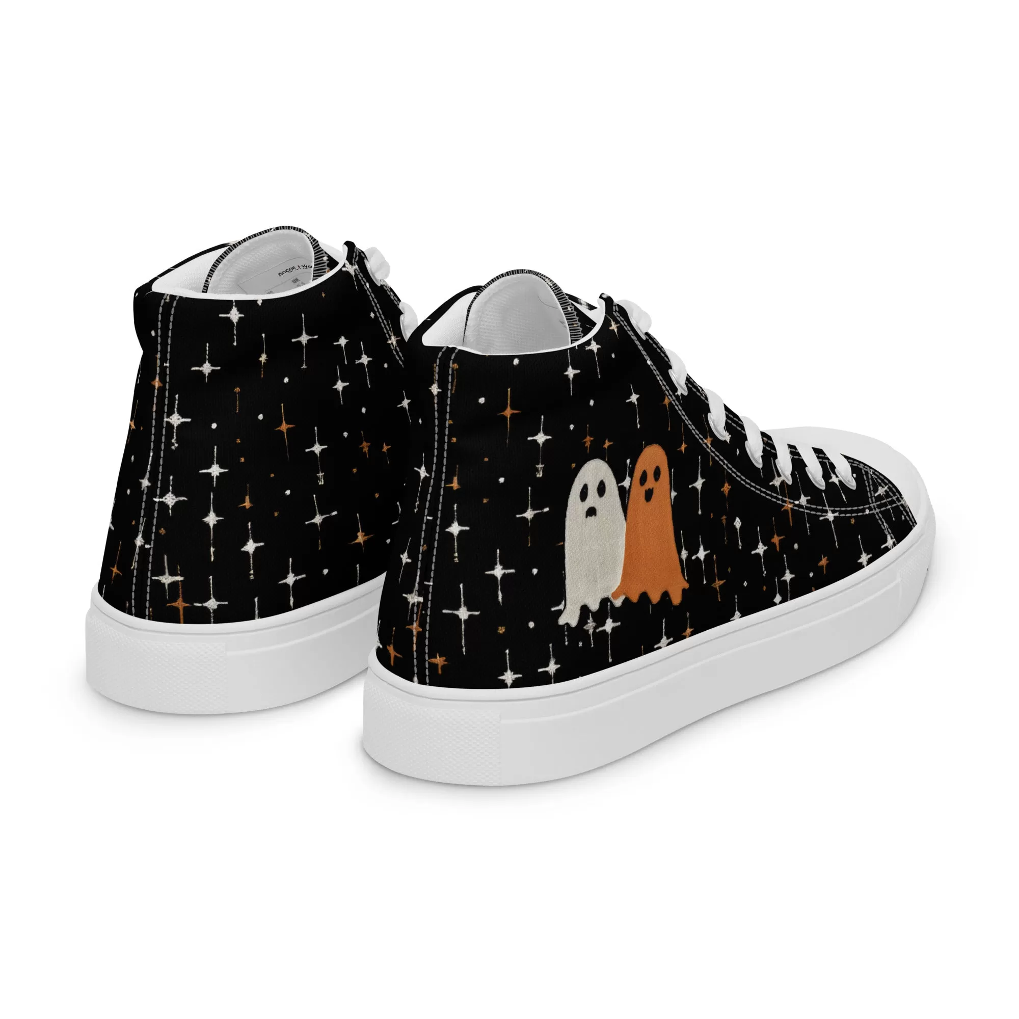 Ghost Besties Women’s High Top Shoes - Vegan Leisurewear Sneakers for women - Comfortable Goth Trainers - Witchy Grunge Accessories