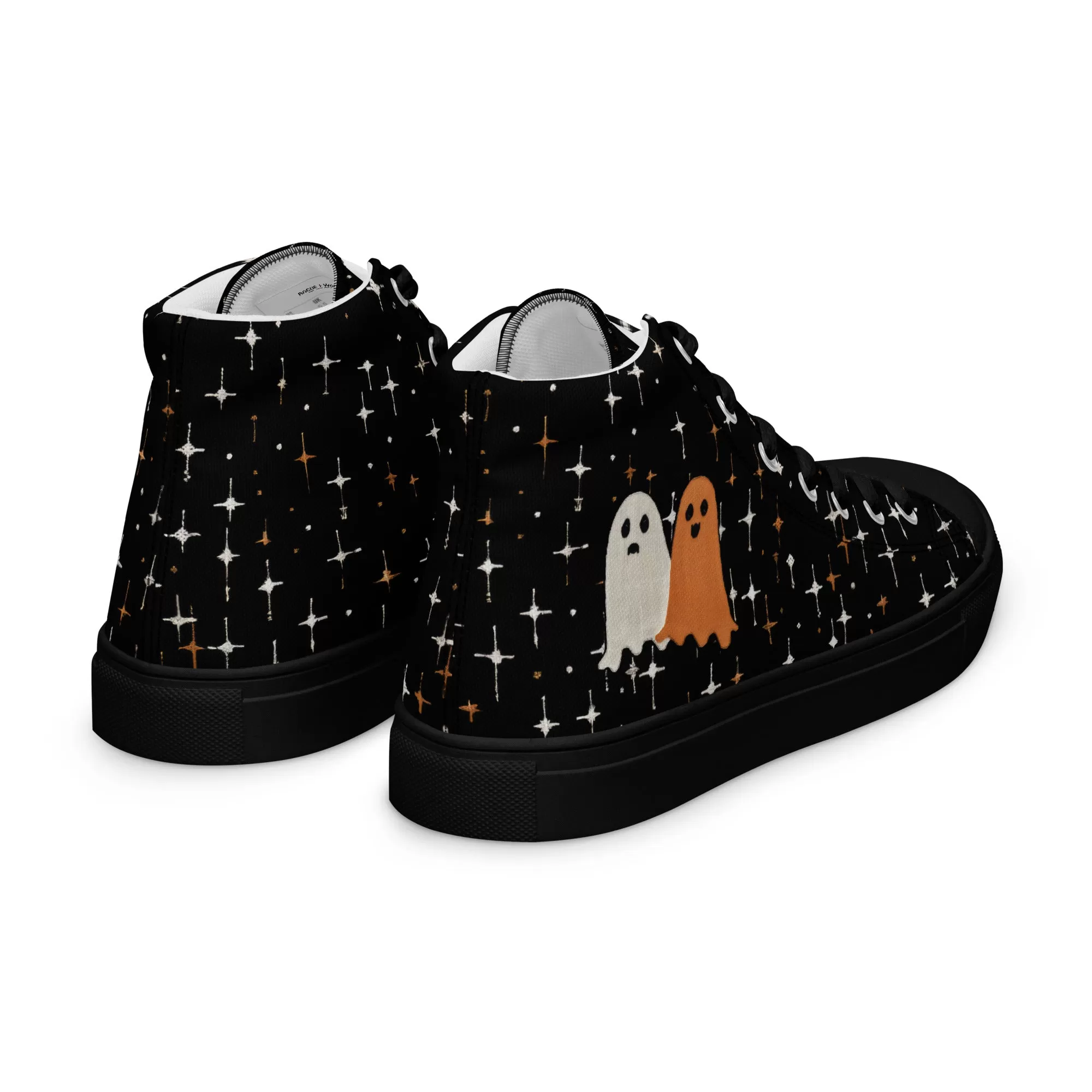 Ghost Besties Women’s High Top Shoes - Vegan Leisurewear Sneakers for women - Comfortable Goth Trainers - Witchy Grunge Accessories