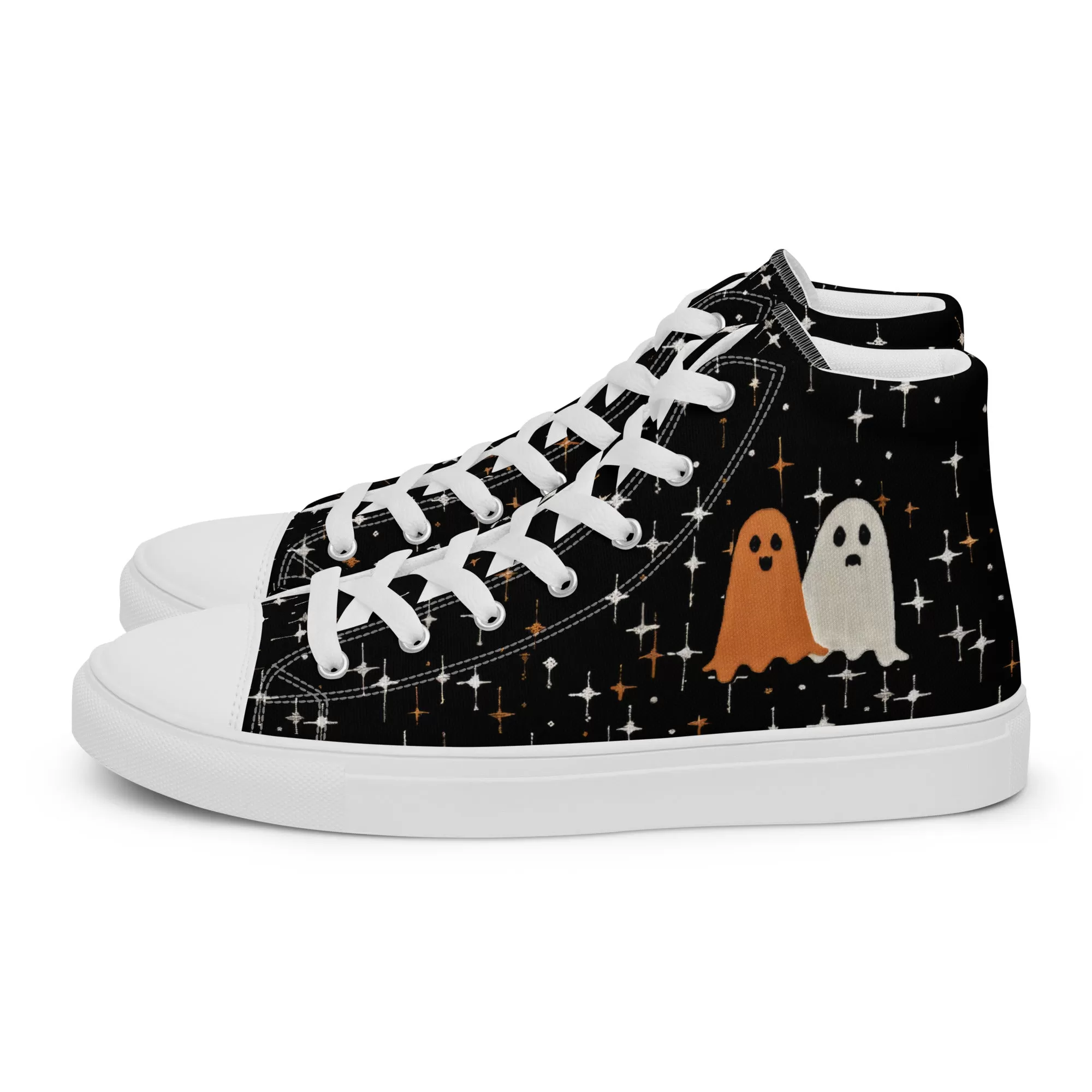 Ghost Besties Women’s High Top Shoes - Vegan Leisurewear Sneakers for women - Comfortable Goth Trainers - Witchy Grunge Accessories