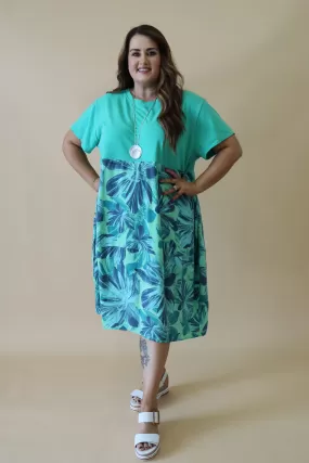 Gianni Floral Dress in Green