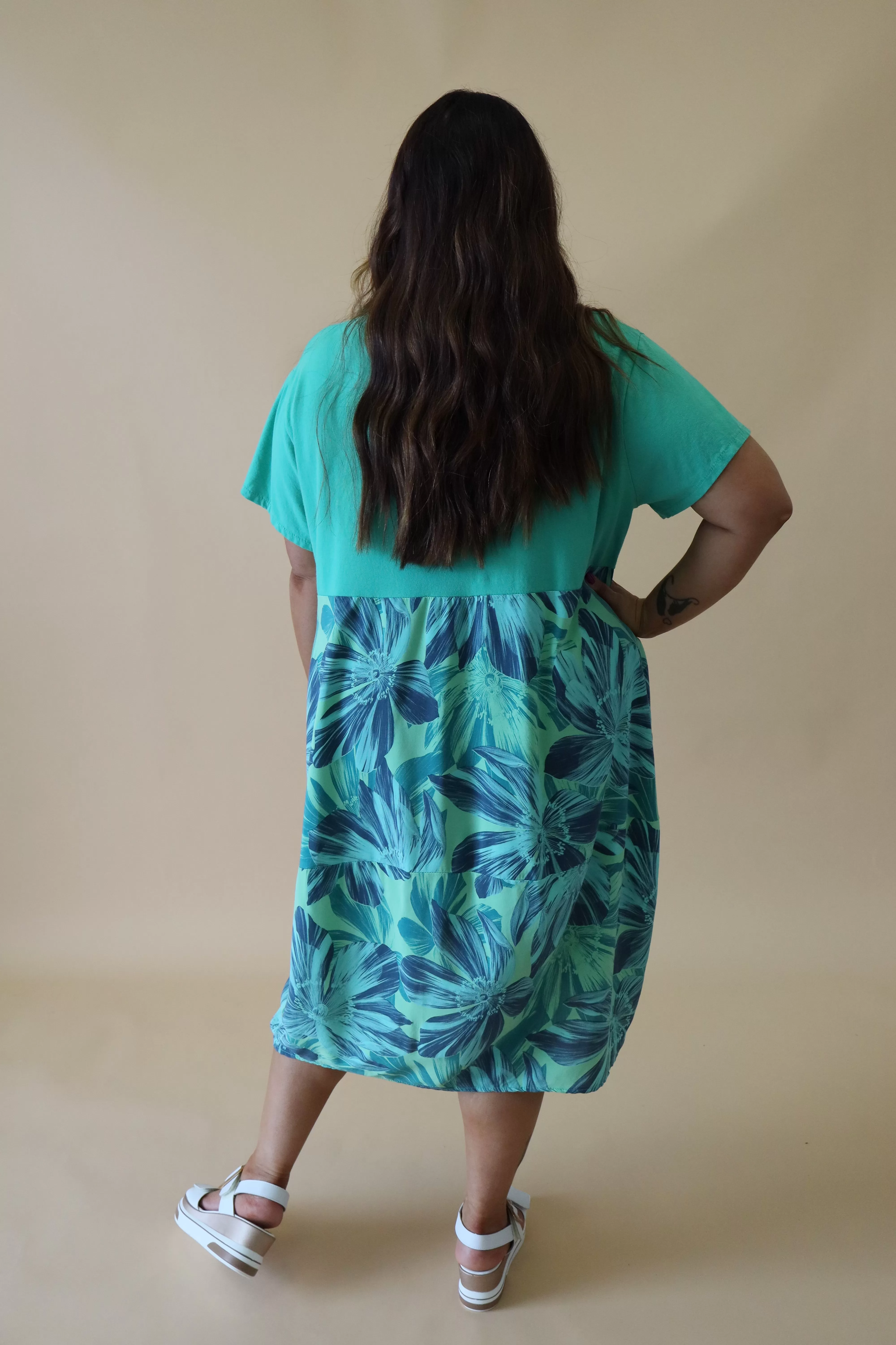 Gianni Floral Dress in Green