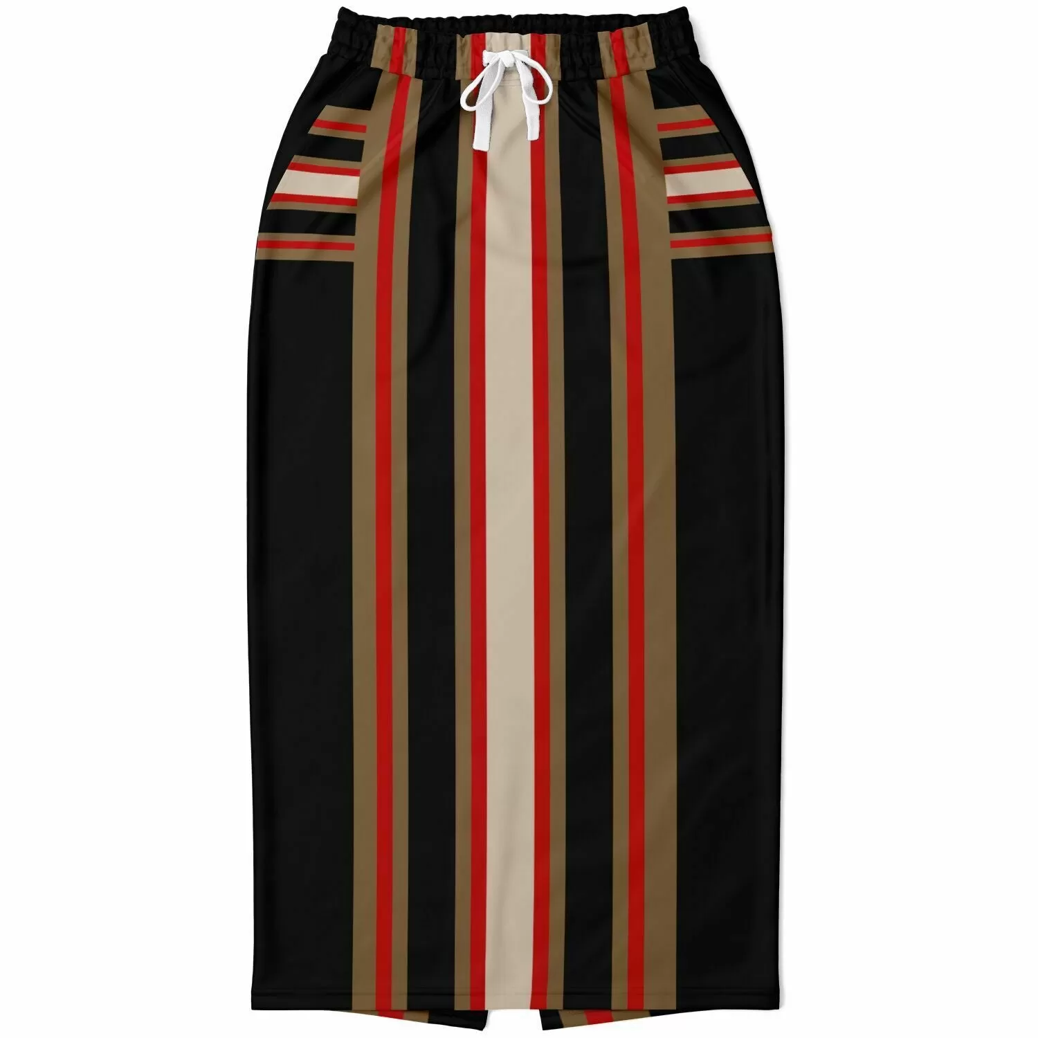 Gold Line Black Eco-Poly Long Pocket Skirt