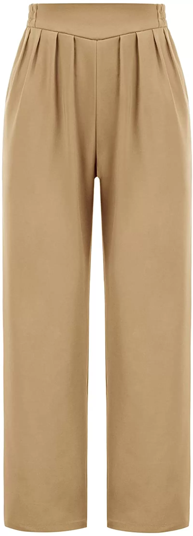 GRACE KARIN Women's Casual Work Cropped Pant Pocket High Waist Button Trouser Pants