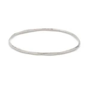 Hammered Bangle in Silver