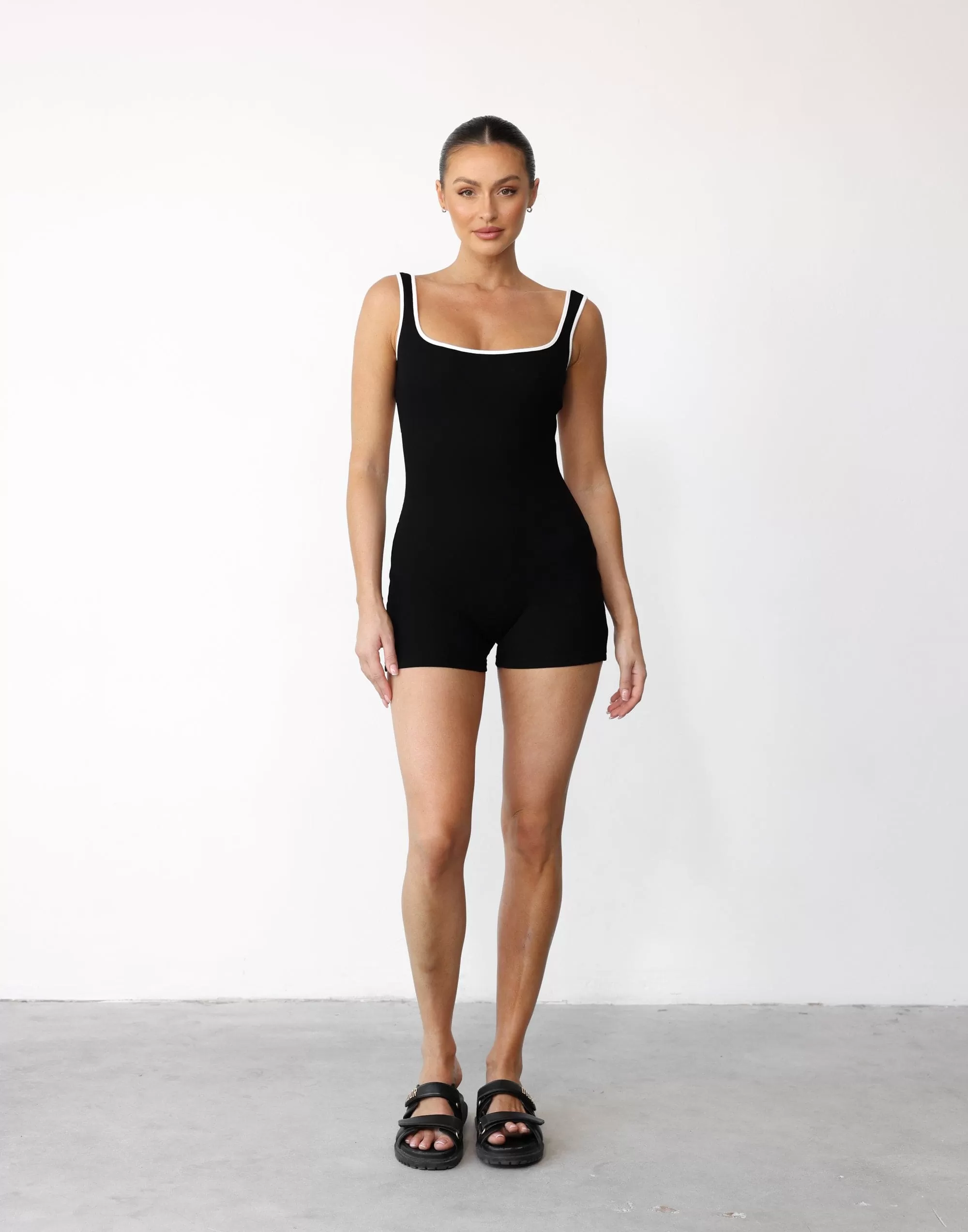 Hollywood Playsuit (Black/White)