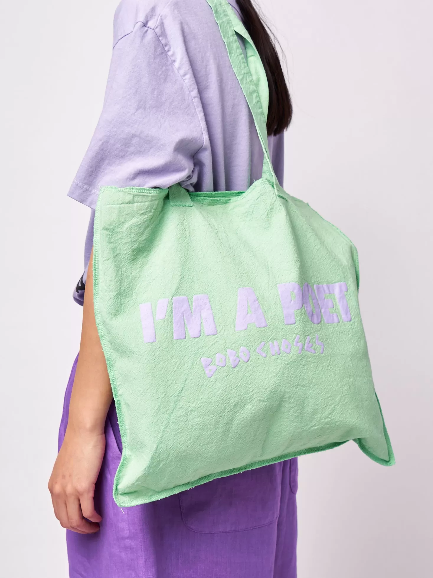 I'M A POET GREEN TOTEBAG