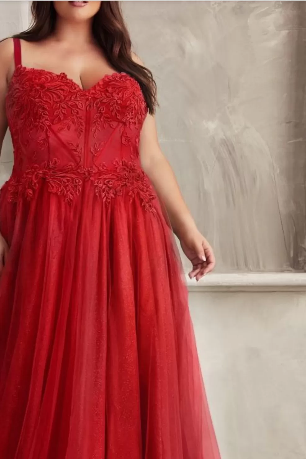 LACE A-LINE TULLE GOWN