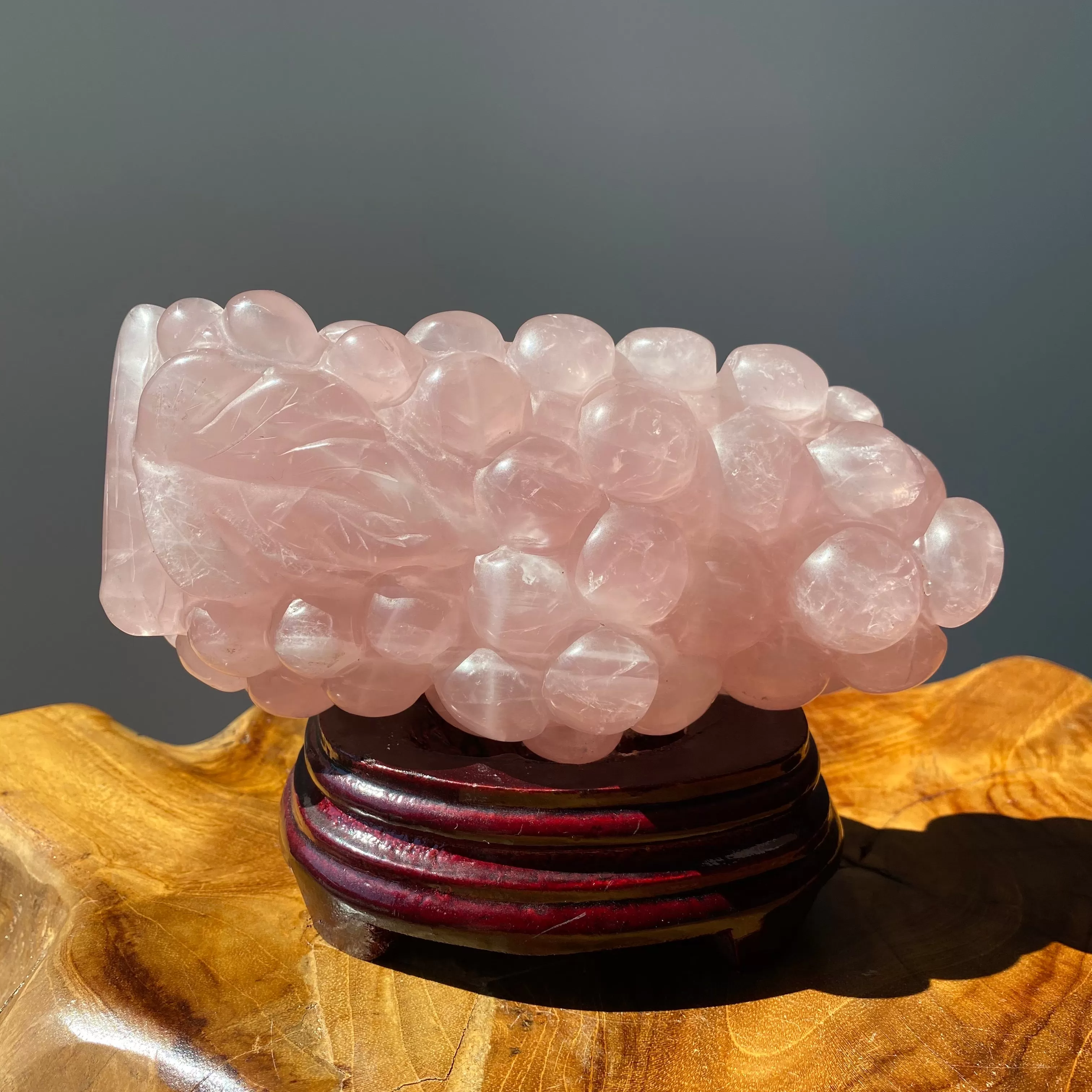 Large Rose Quartz Grapes A