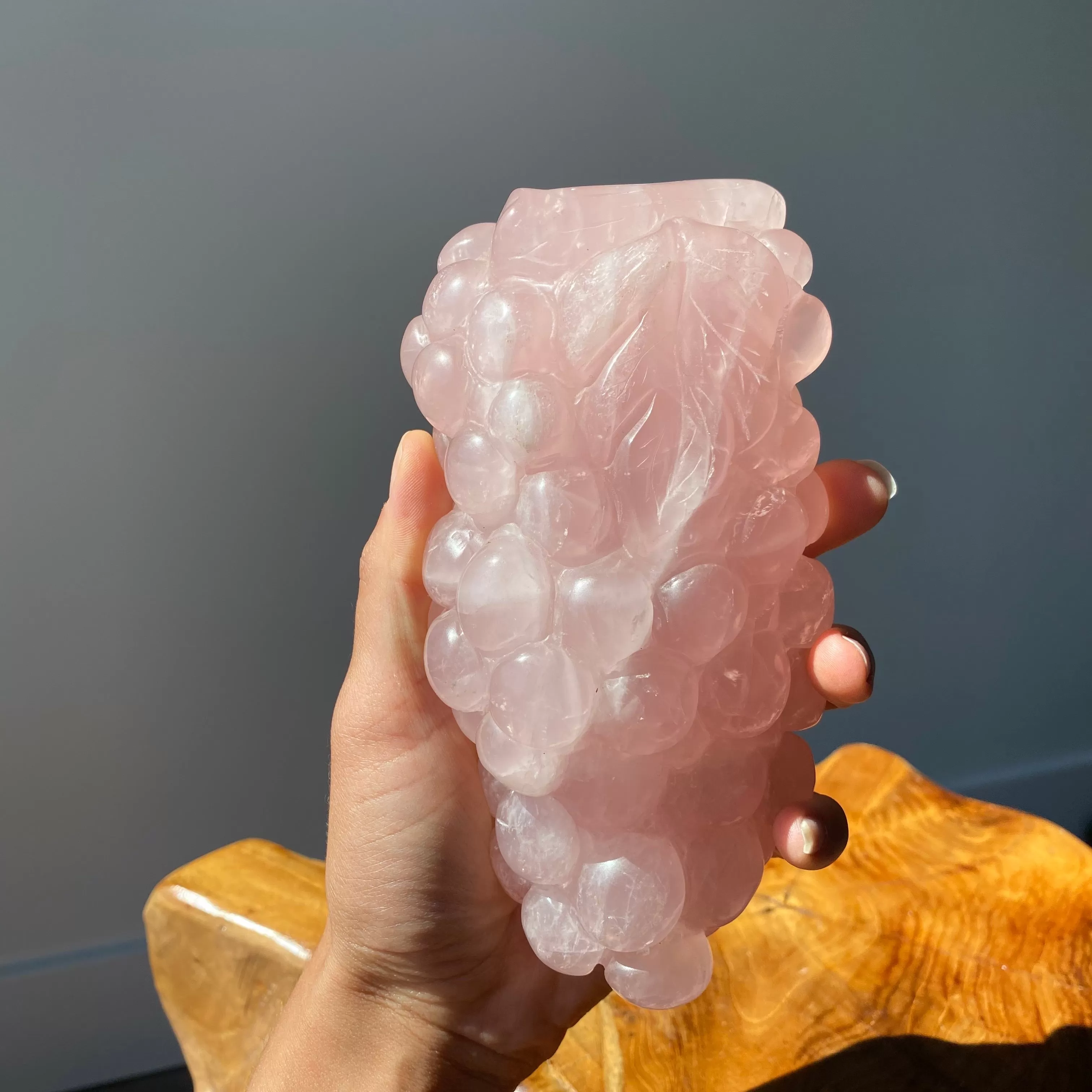 Large Rose Quartz Grapes A