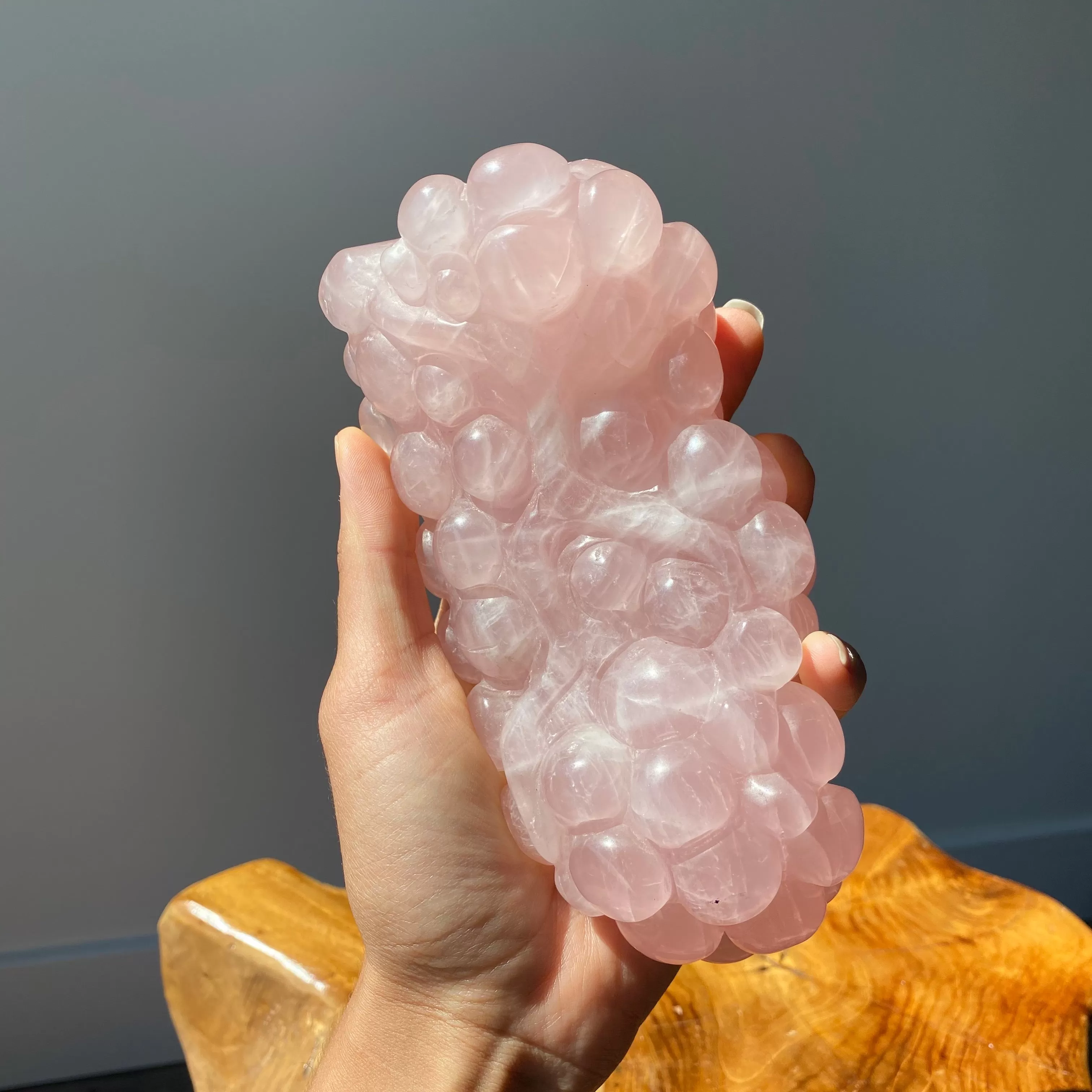 Large Rose Quartz Grapes A