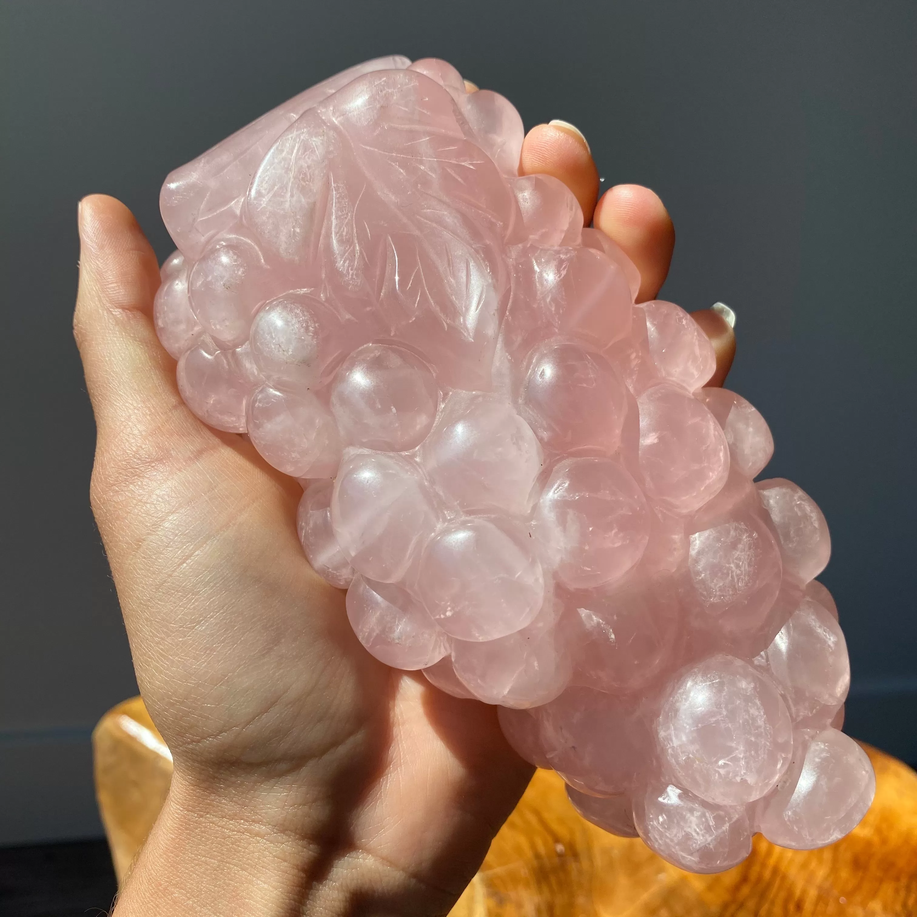 Large Rose Quartz Grapes A