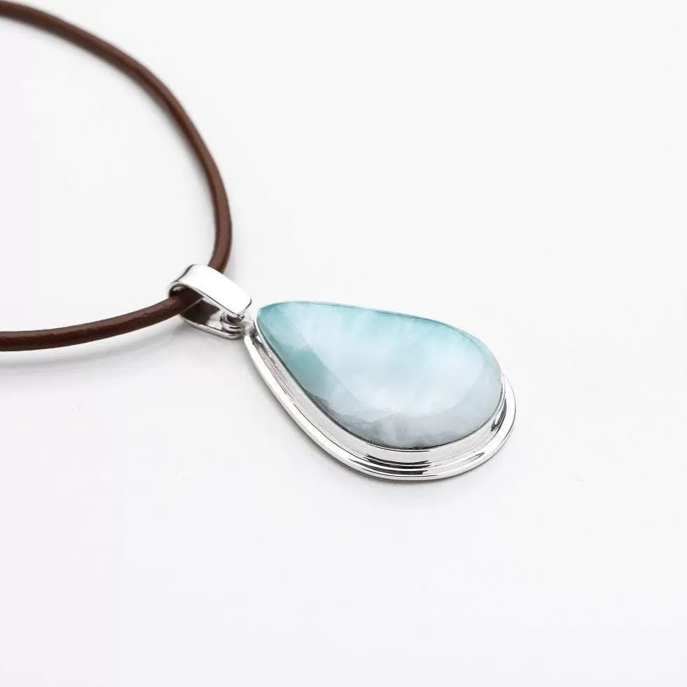 Larimar Teardrop Pendant CLOUD XXVII