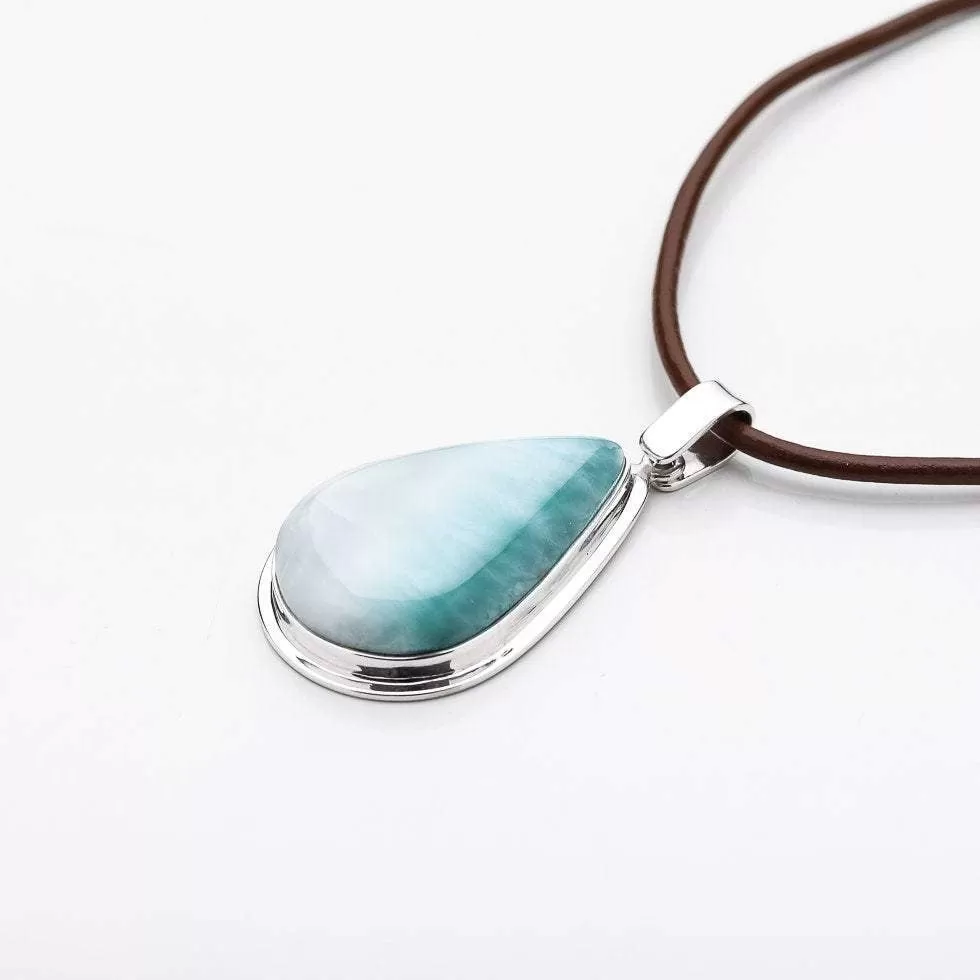 Larimar Teardrop Pendant CLOUD XXVII