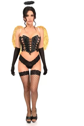 Lavish 4 PC Golden Angel Corset Costume