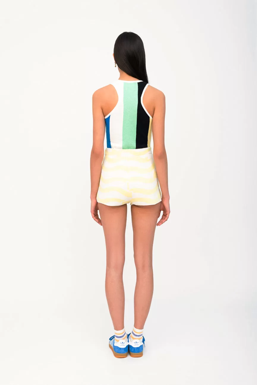 Lemon Mousse Arrows Terry Booty Shorts