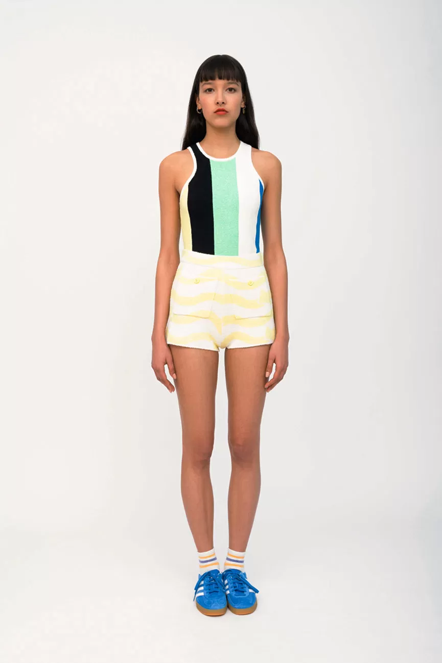 Lemon Mousse Arrows Terry Booty Shorts