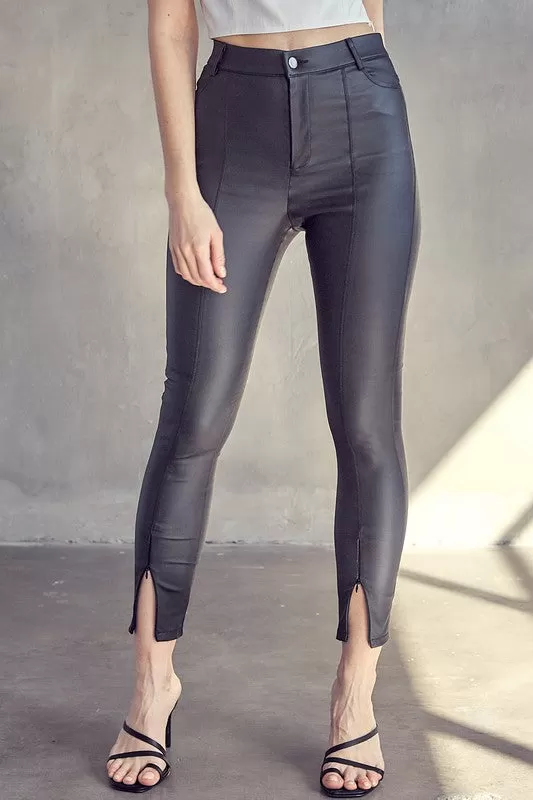 Lido High Waisted Faux Leather Pants