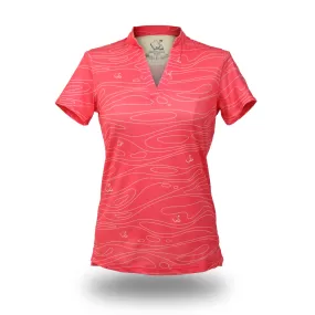 Liquid Guava - OGA Ladies Polo - Guava Pink