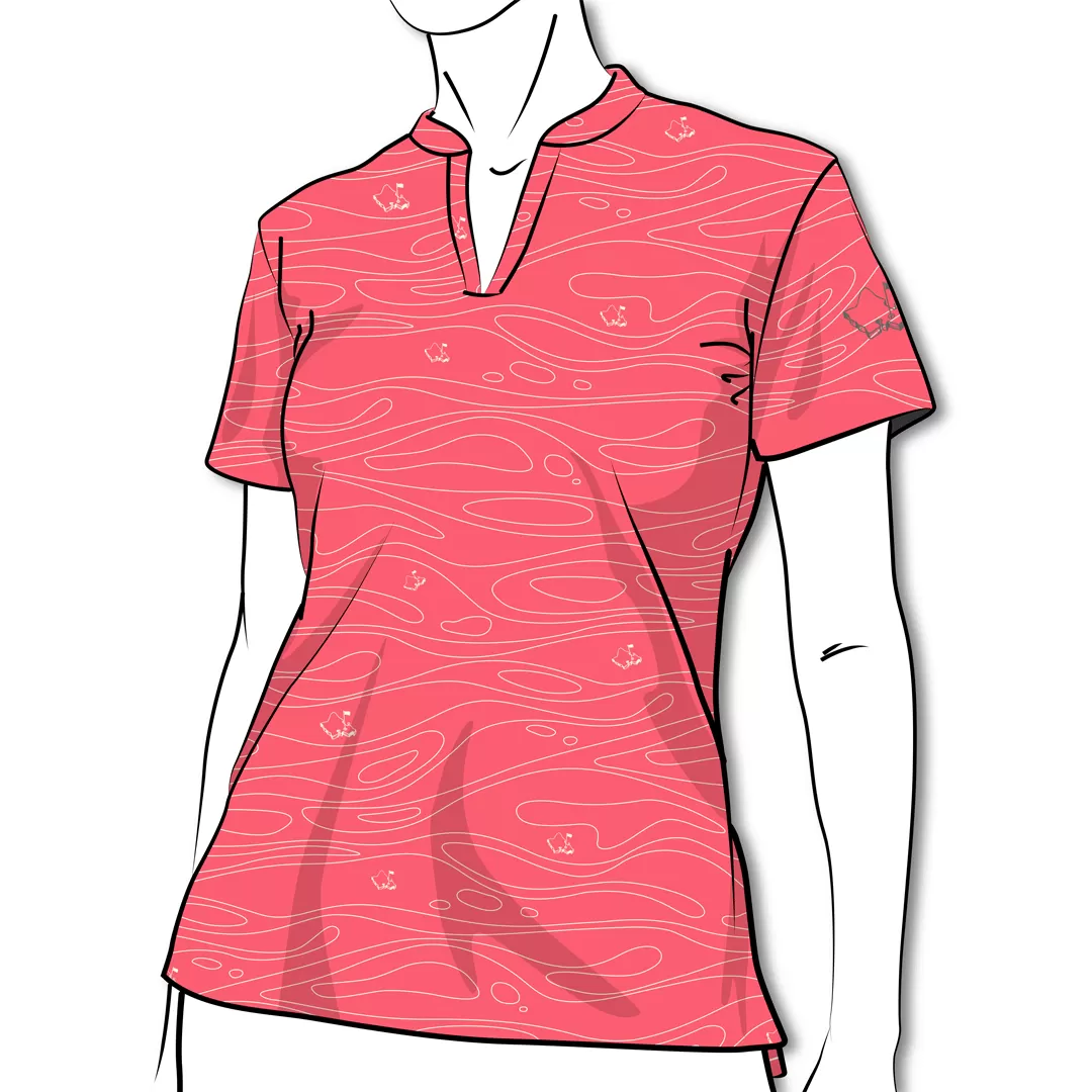 Liquid Guava - OGA Ladies Polo - Guava Pink