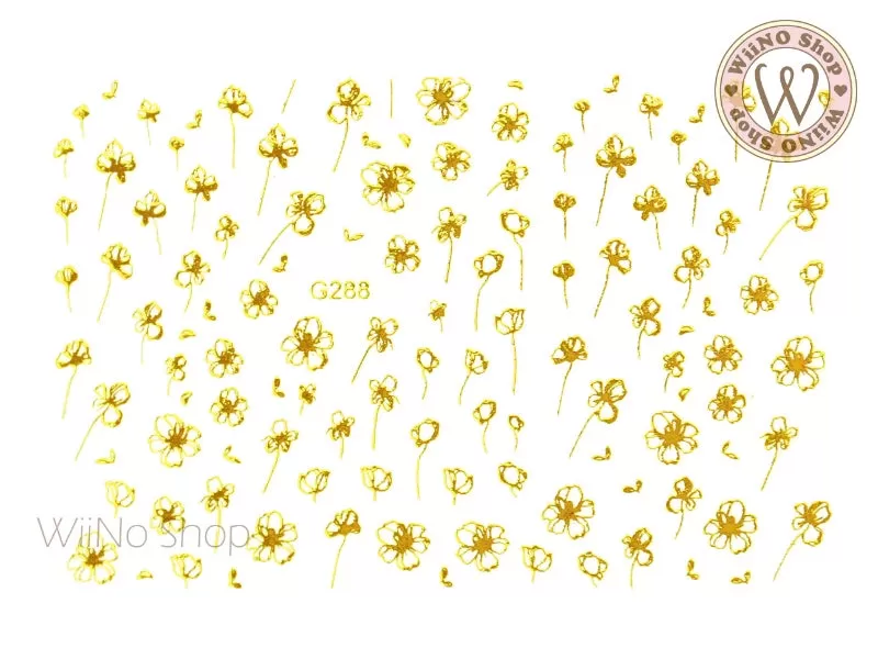 Little Flower Adhesive Nail Art Sticker - 1 pc (G-288)