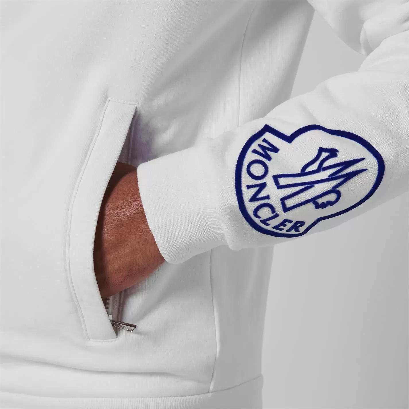 'Maglia Cardigan' Arm Logo Track Jacket White