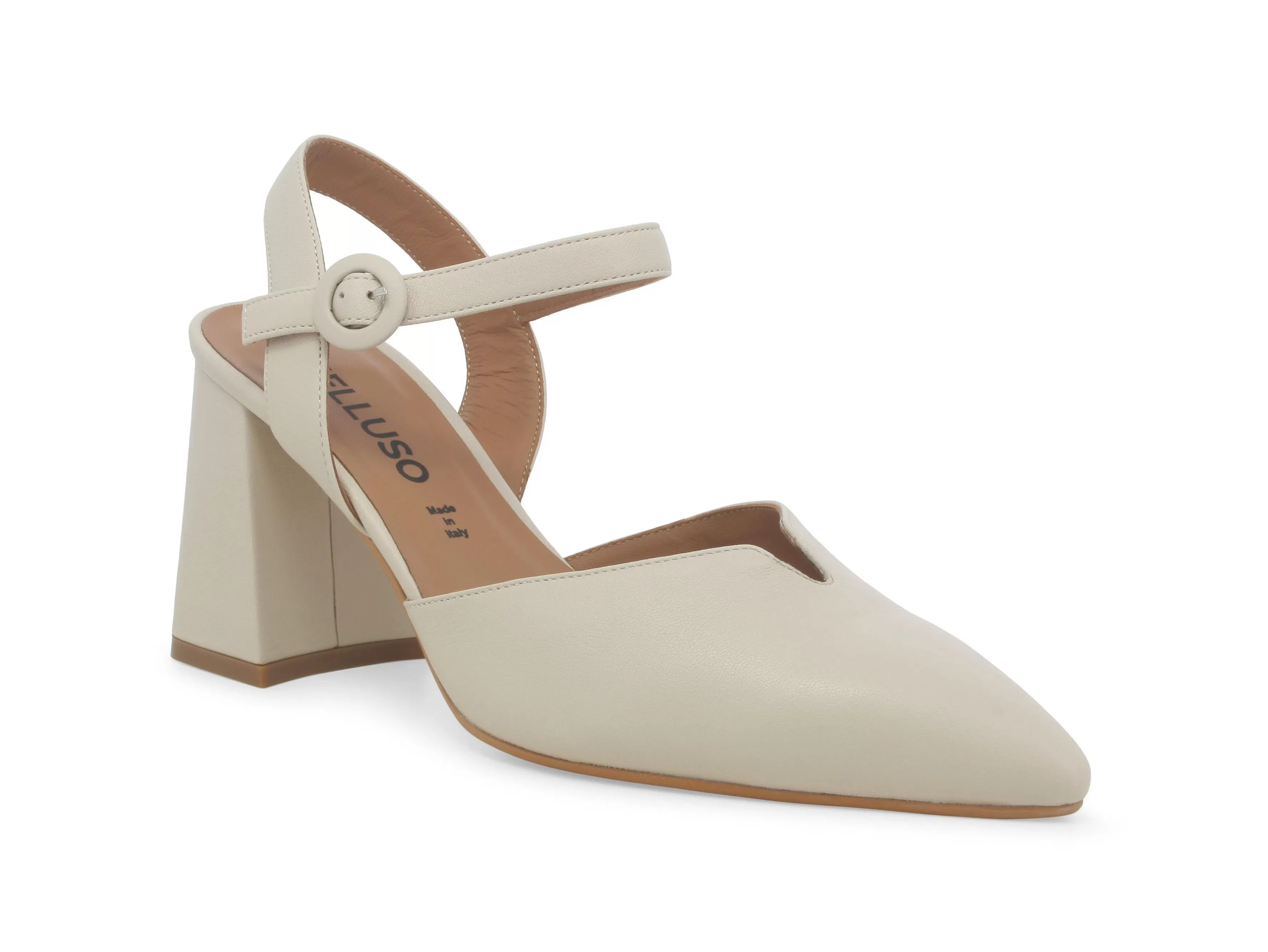 Melluso Décolleté Slingback Estivo Tacco Alto Cinturino Pelle