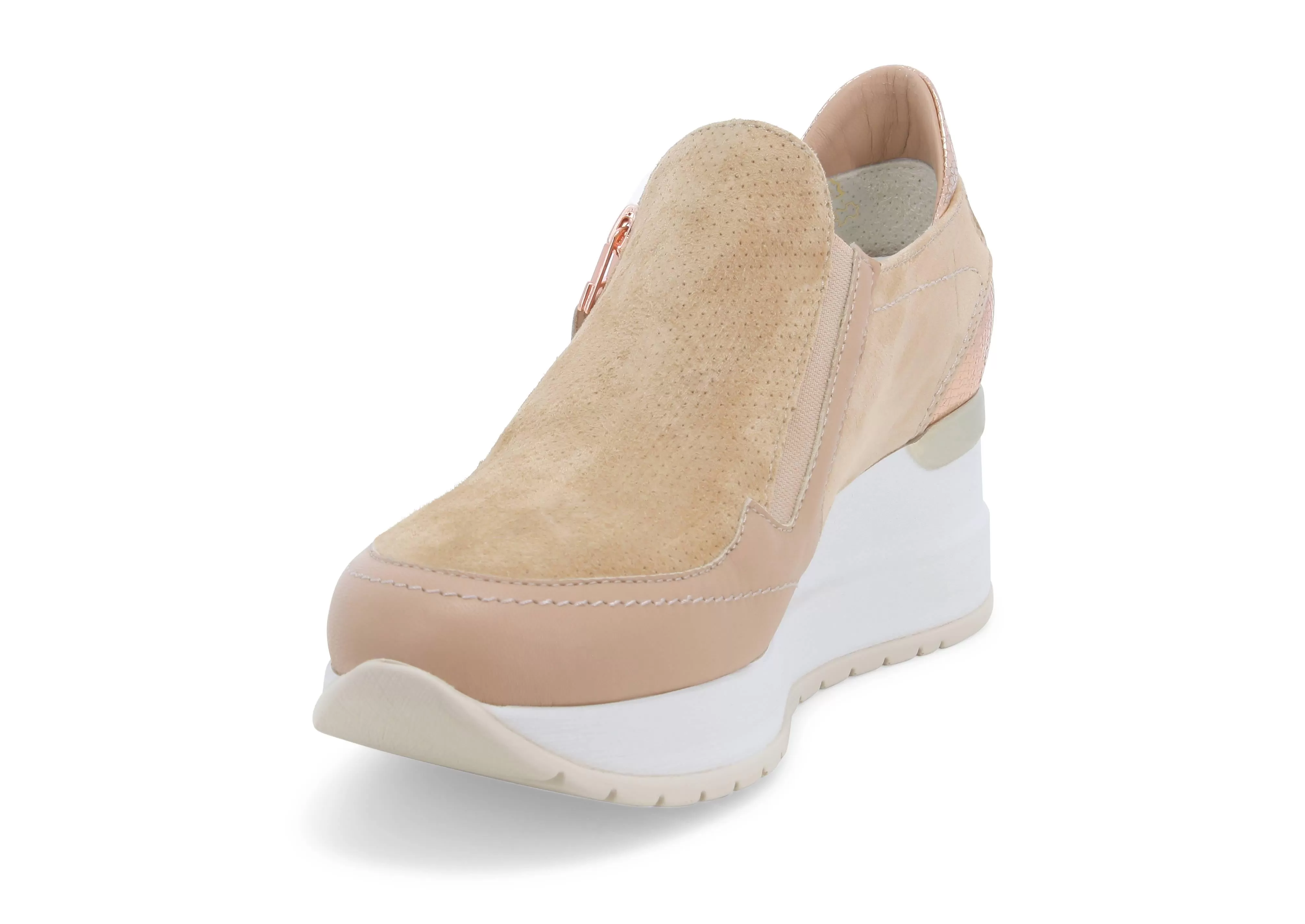 Melluso Scarpe Donna Slip-on con una Zip tomaia Pelle Suede