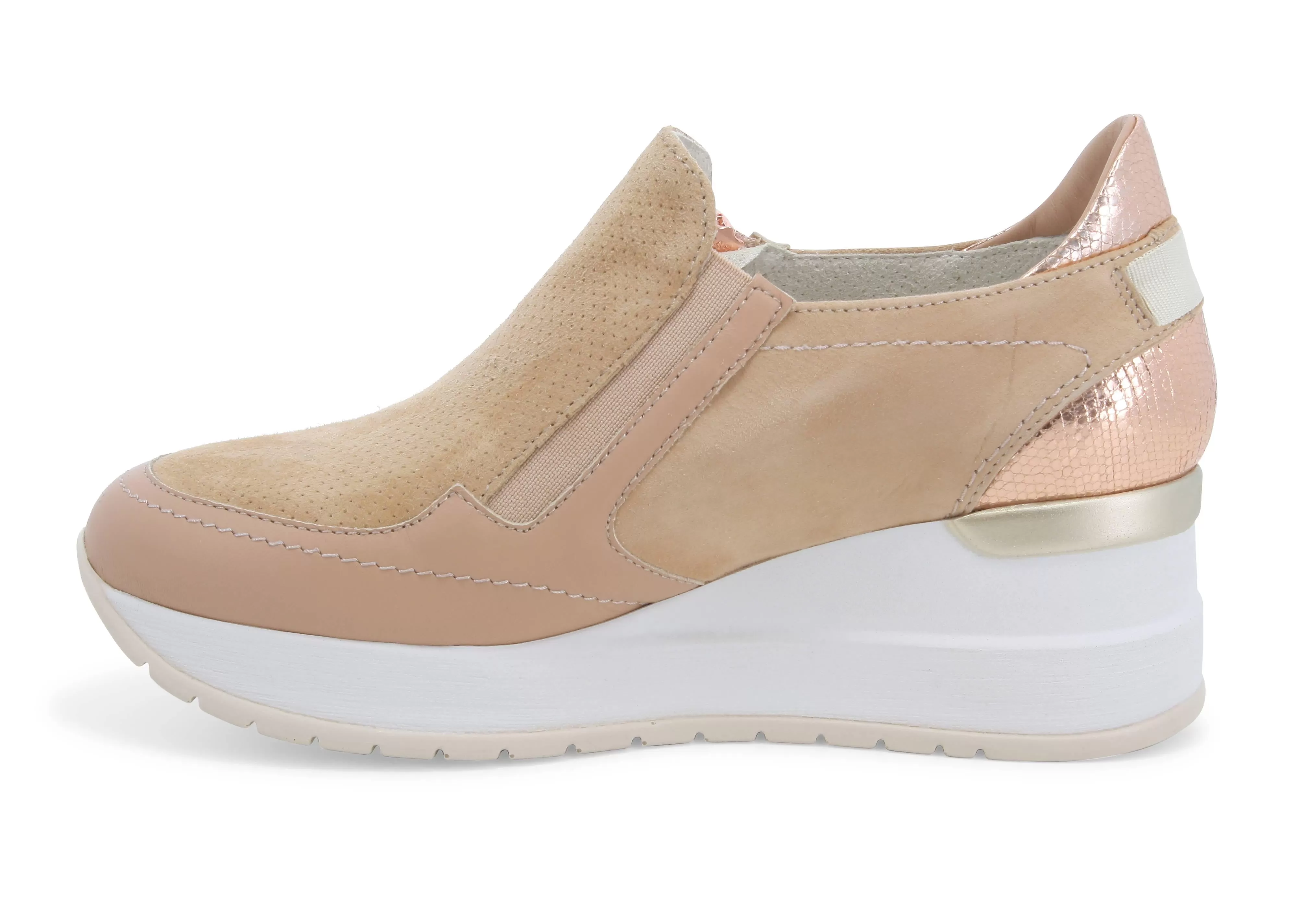 Melluso Scarpe Donna Slip-on con una Zip tomaia Pelle Suede