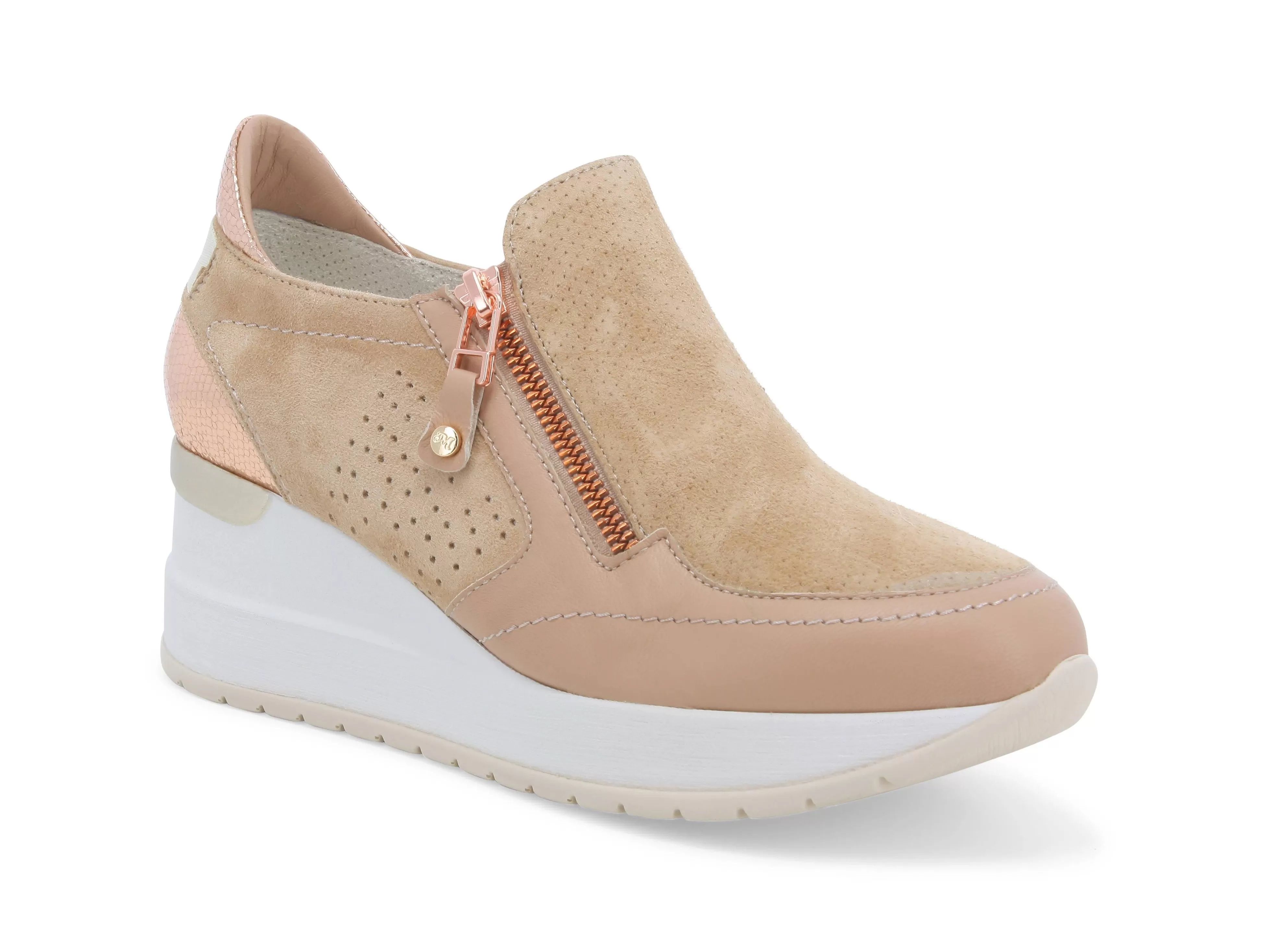 Melluso Scarpe Donna Slip-on con una Zip tomaia Pelle Suede