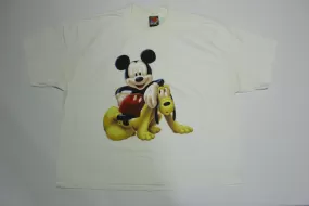 Mickey Mouse Unlimited and Pluto Vintage 90's Jerry Leigh Disney Crop T-Shirt