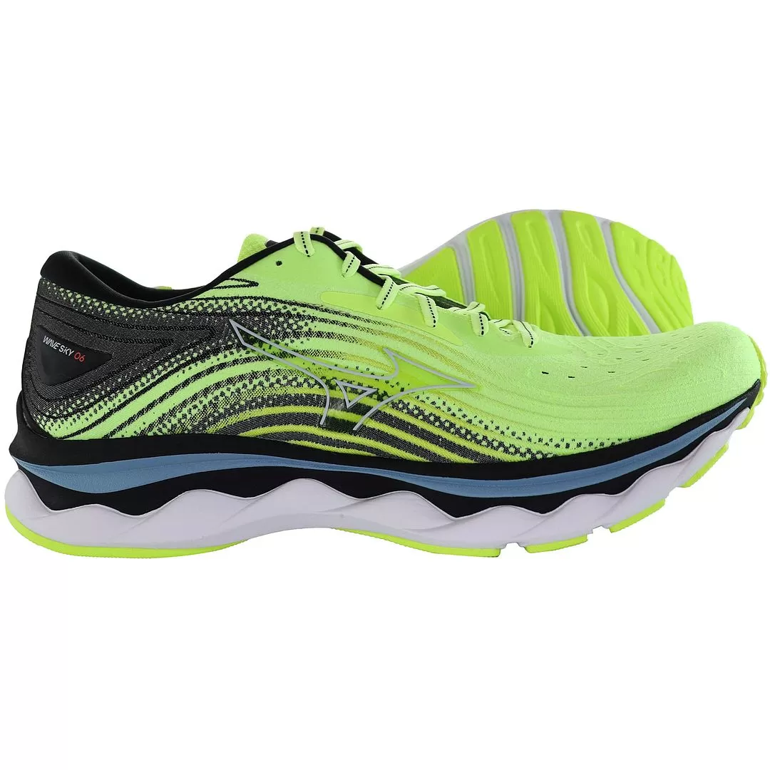 Mizuno Wave Sky 6 Mens Green Running Trainers