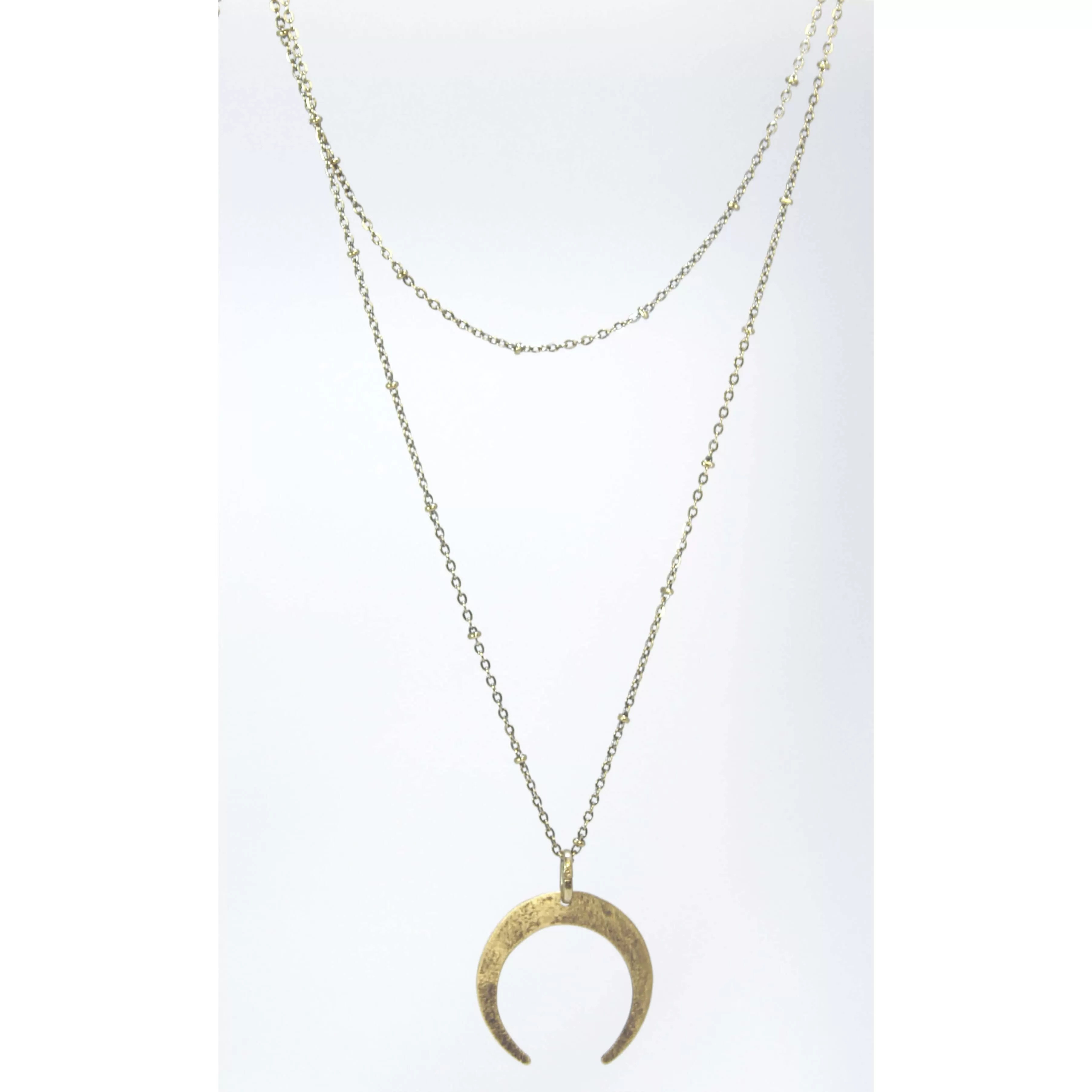 Moon Long Layered Necklace