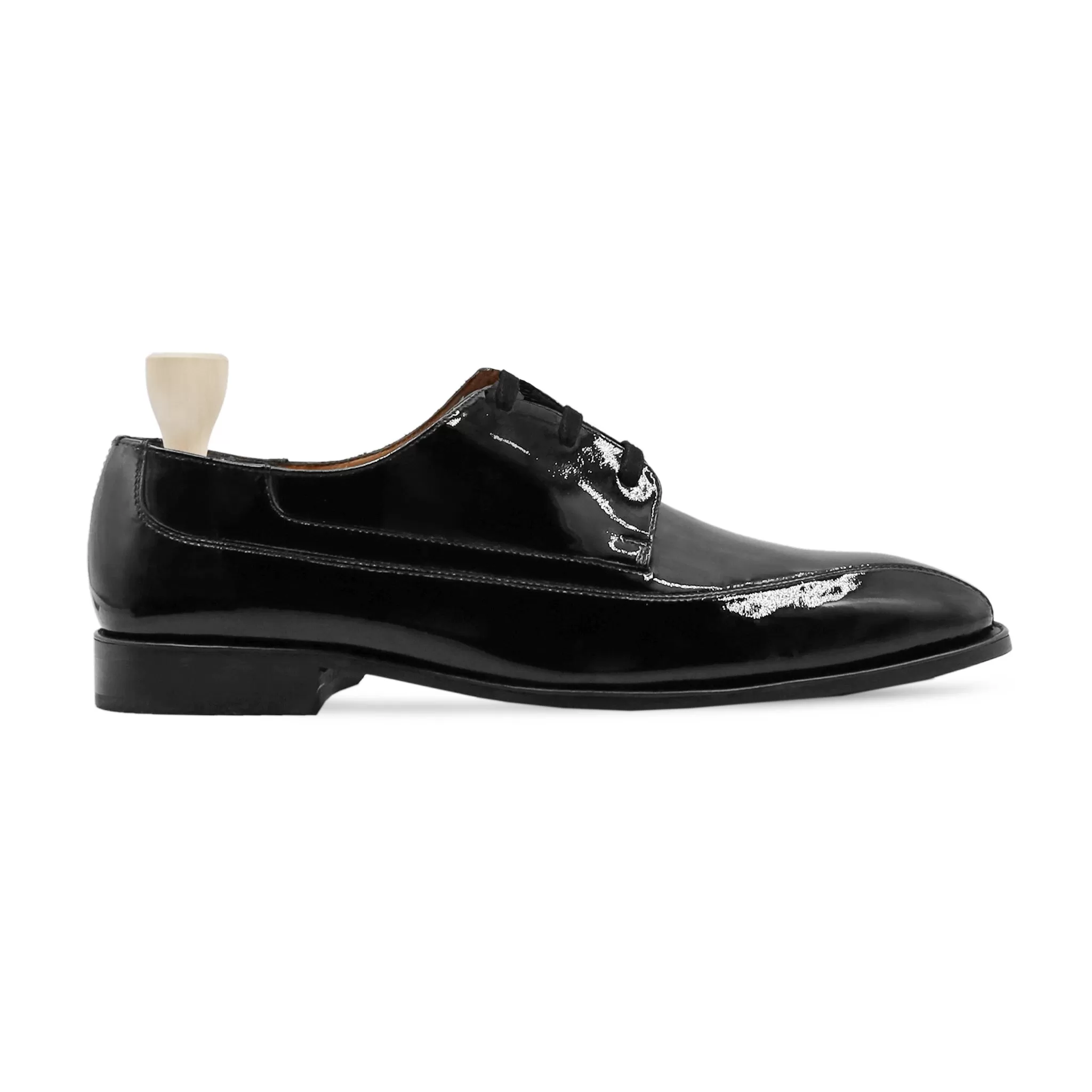 Nashle - Men's Black Patent Leather Derby Shoe