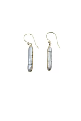 Pearl Bar Drop Earrings