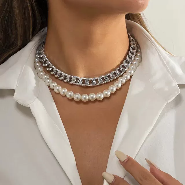 Pearl Layered Elegance Necklace