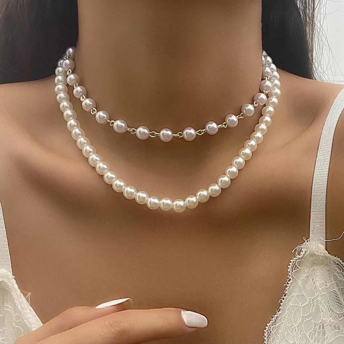 Pearl Layered Elegance Necklace