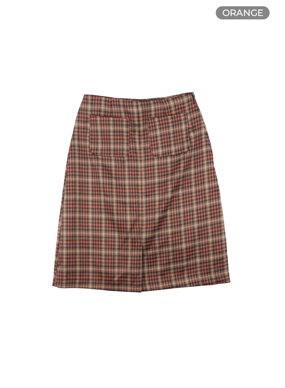 Plaid Midi Skirt OM422