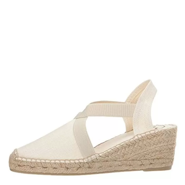 Plain Linen Wedge Espadrille for Women - Ter