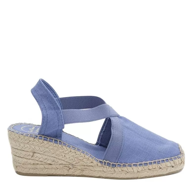 Plain Linen Wedge Espadrille for Women - Ter