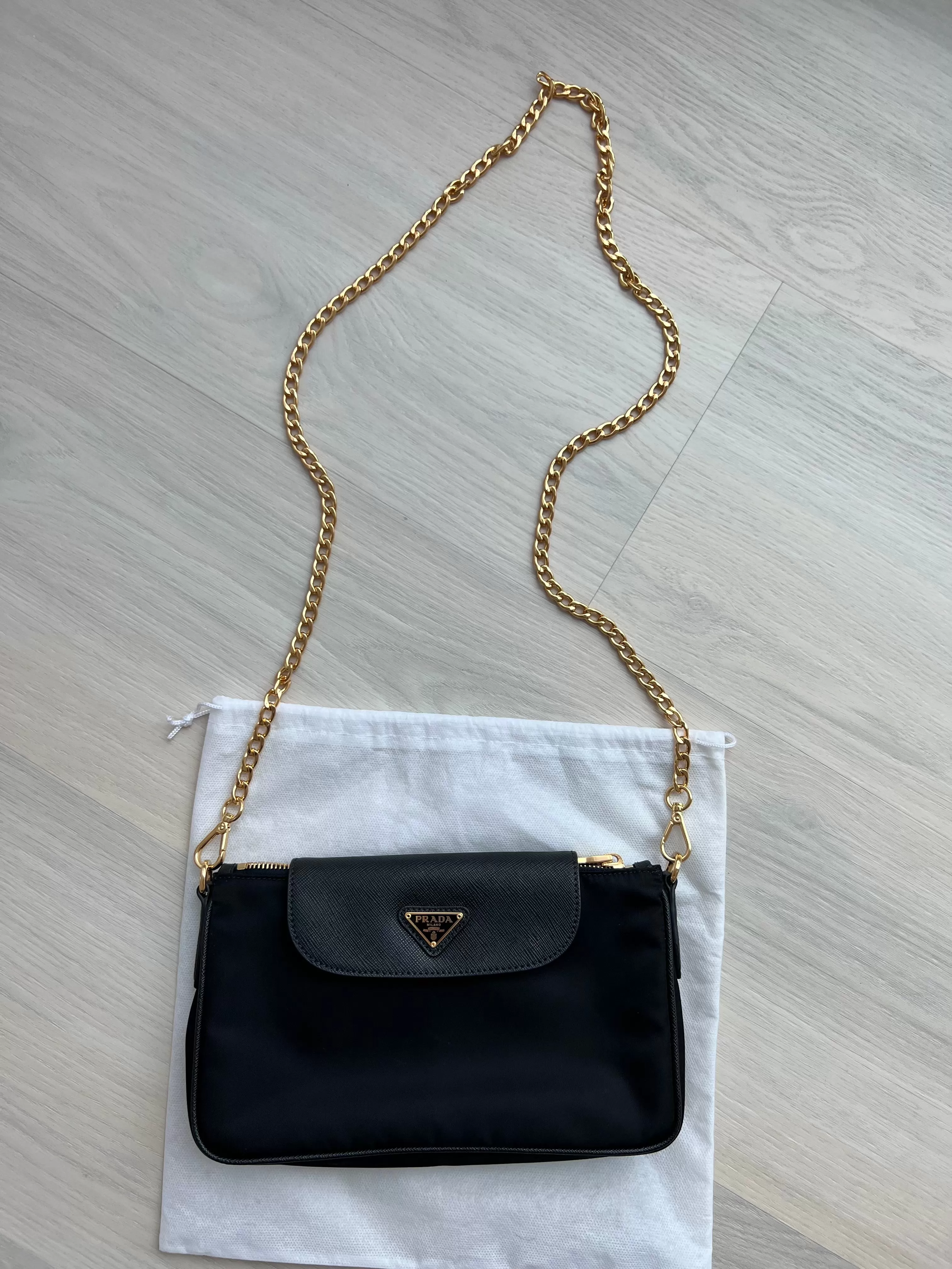 Prada Nylon Leather Crossbody