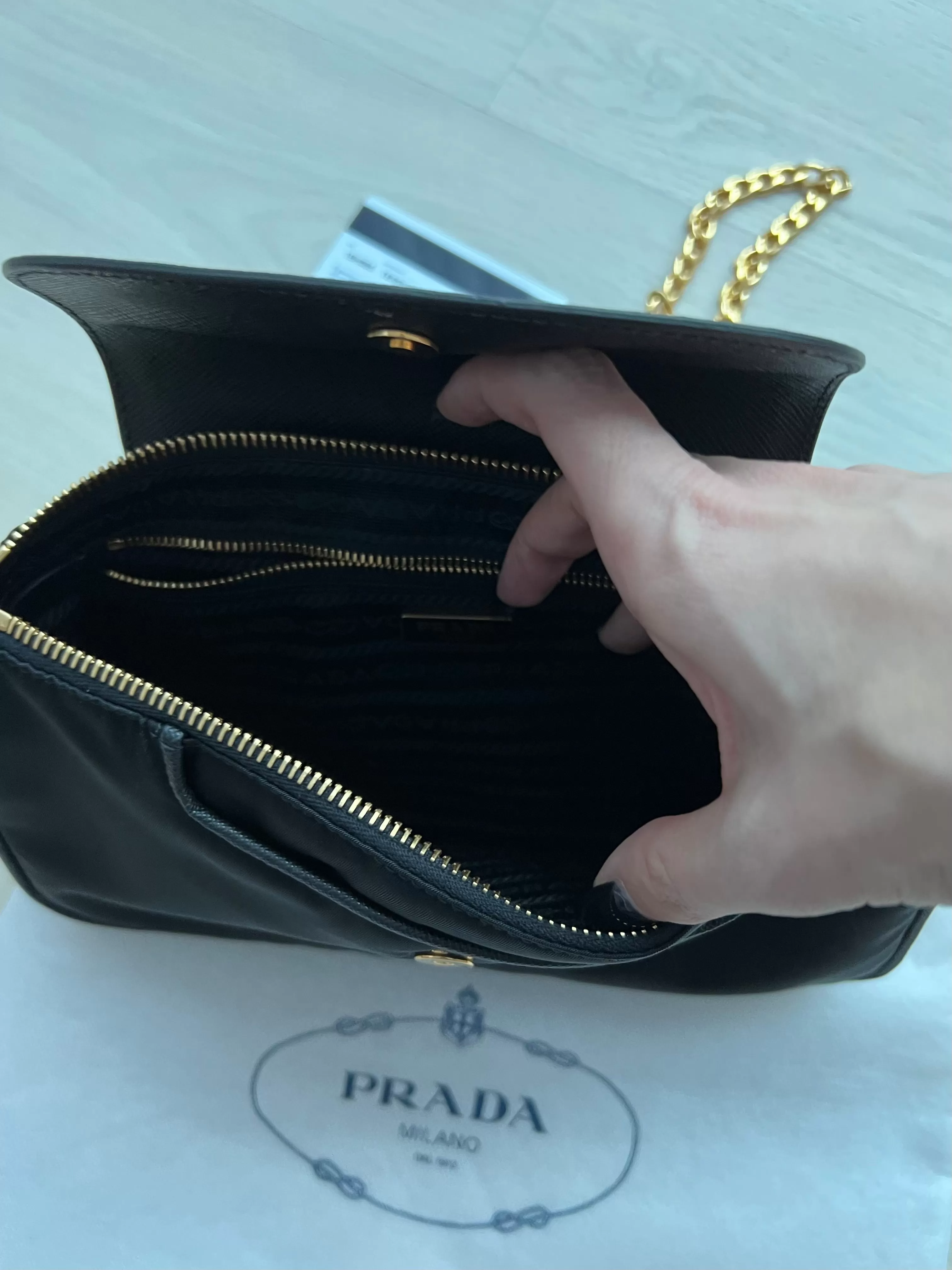 Prada Nylon Leather Crossbody