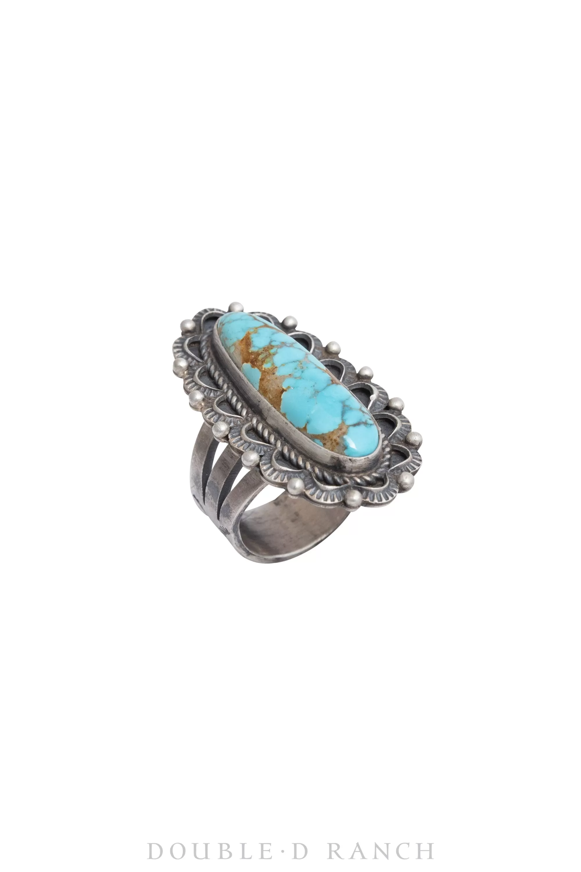 Ring, Natural Stone, Turquoise, Nevada Mine, Hallmark, New Old Stock, 1254