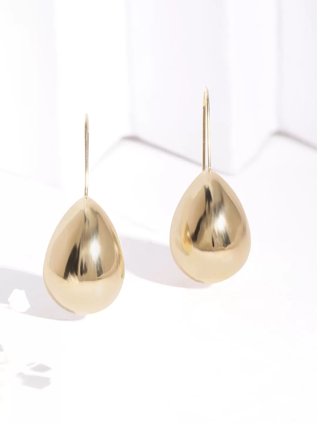 Rubans Voguish Stainless Steel 18 KT Gold Plated  Waterproop tarnish-free Pendulum Drop Wirehoop Earring