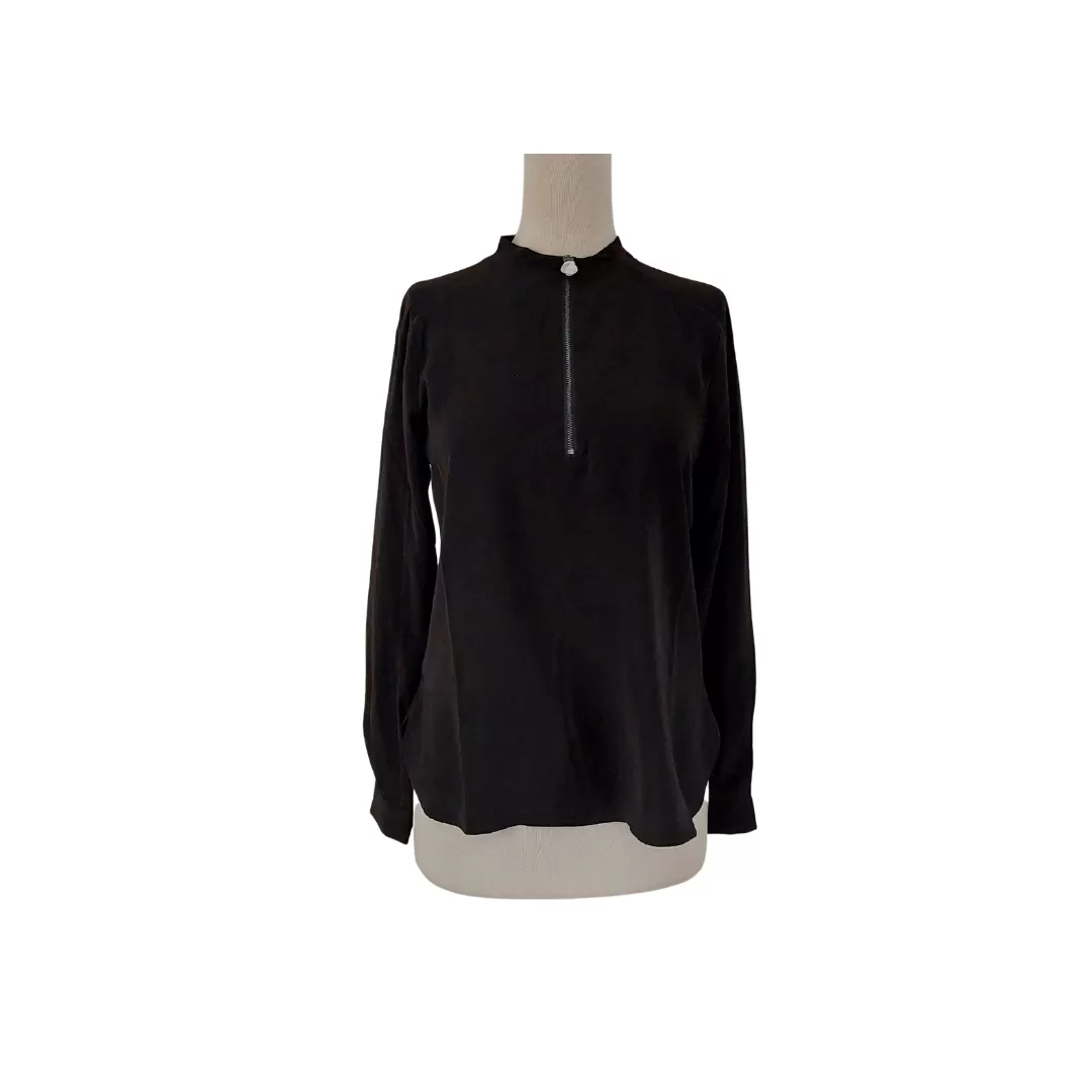 RW & Co Black Front Zip Top | Brand New |