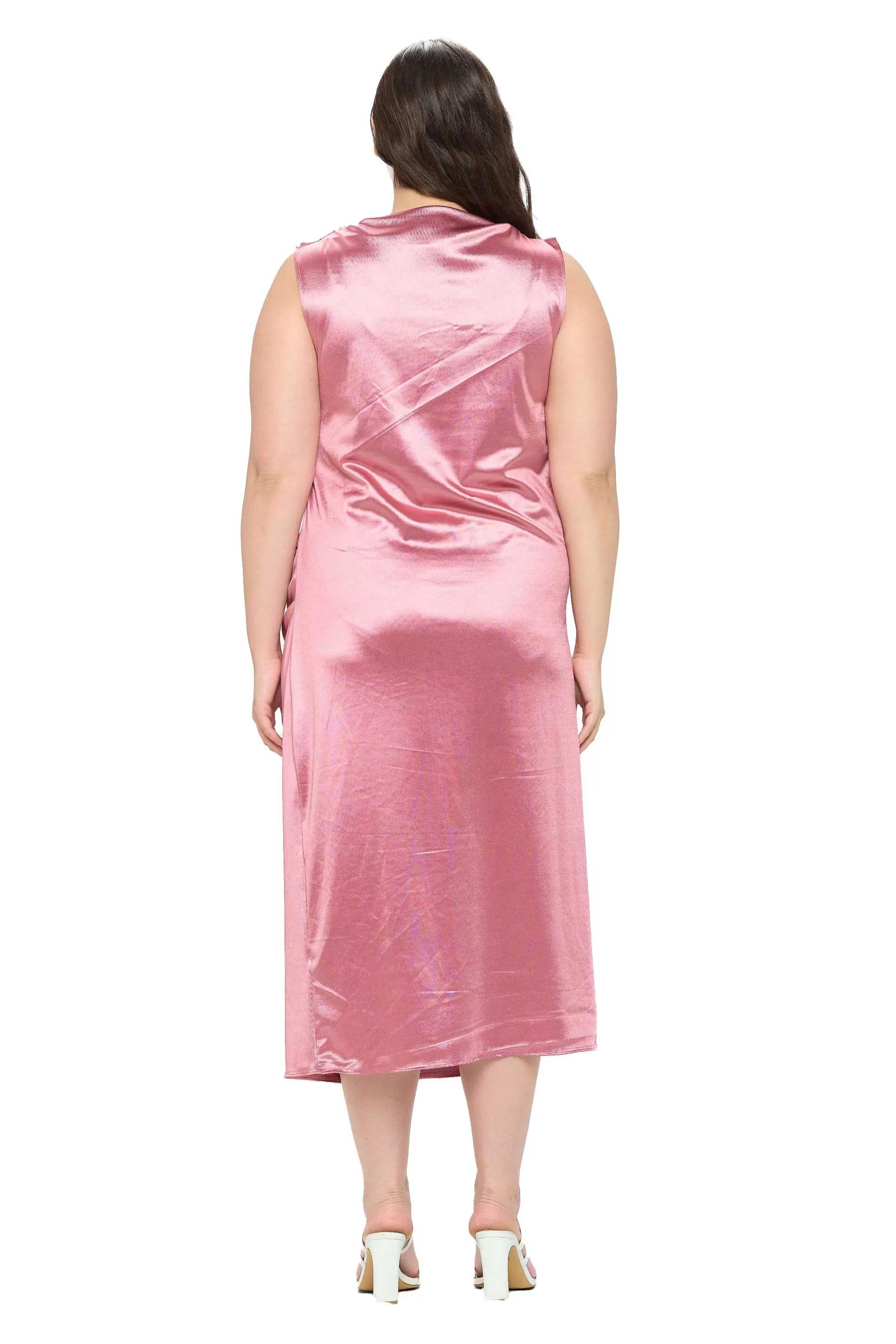 Topanga Satin Stretch Cowl Dress